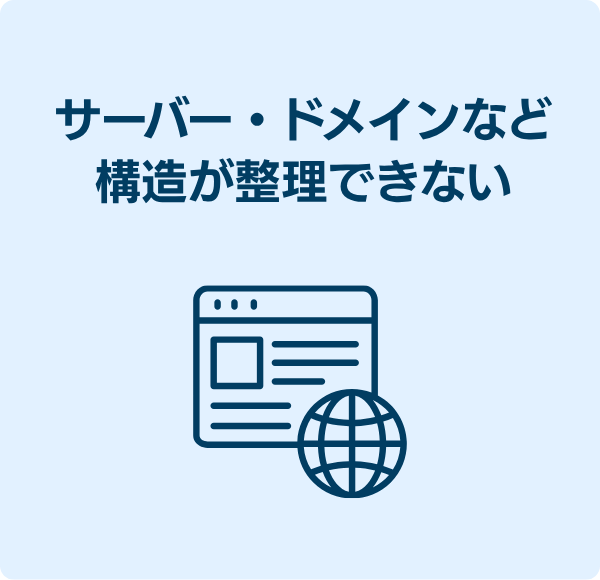 サーバー・ドメインなど構造が整理できない