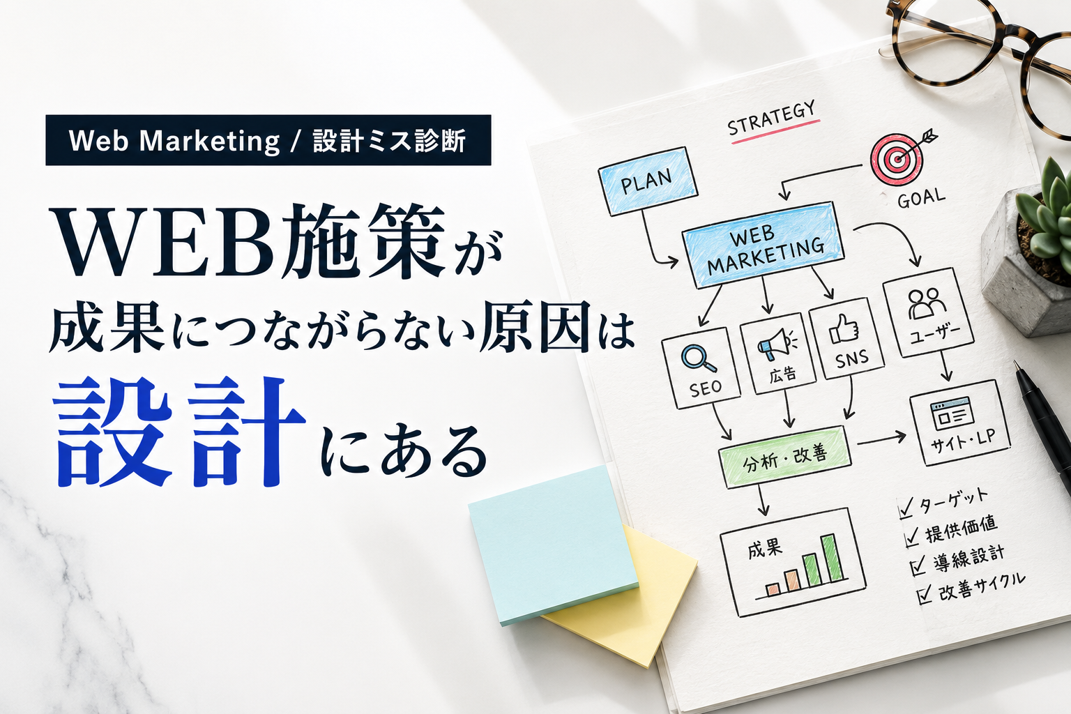 WEB施策が成果につながらない原因は「設計」にある