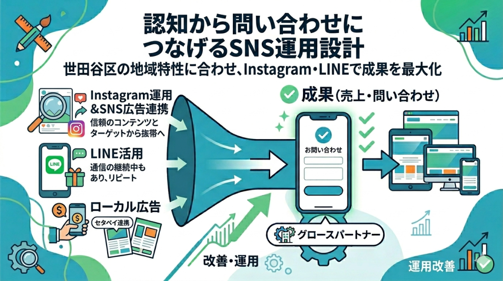 世田谷区のSNS運用代行,グロースパートナー,Growth Partner