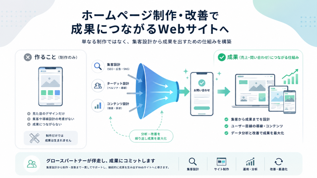 世田谷区のホームページ制作,グロースパートナー
